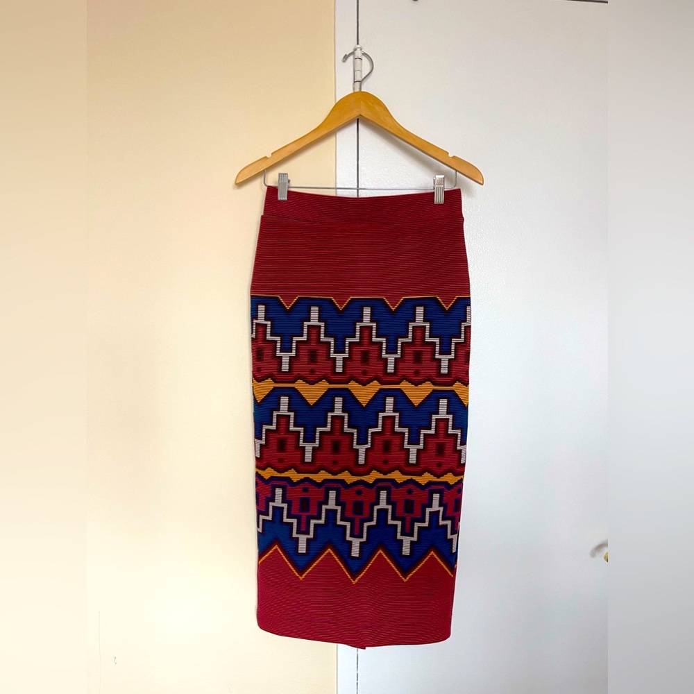 Desigual Women's Red and Blue Skirt